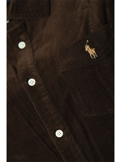 Abito in velluto a coste Brown POLO RALPH LAUREN | 211972069002